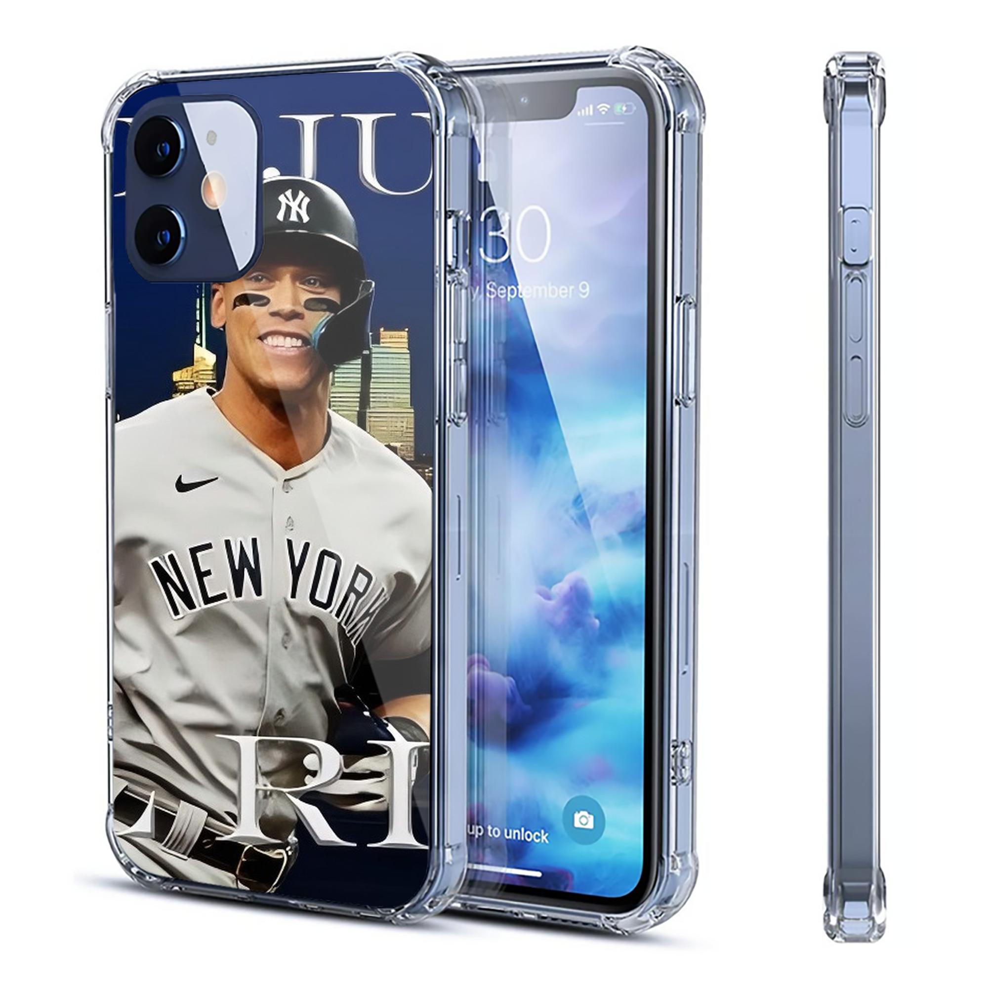 Aaron Judge 99 All Rise Clear IPhone 12 Case – Soft TPU With UV Print – Enhanced Drop Protection, Precise Fit, Anti-Fingerprint, Customizable Design, Scratch-Resistant, Yellow-Resistant